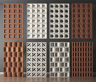 Cement Brick Hollow Brick Cement Brick Partition Hollow Brick Partition Prefabricated Cement Brick Customized Cement Brick 3d model