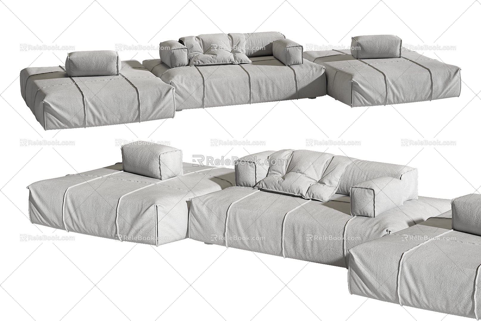 Modern Multiplayer Sofa 3d model