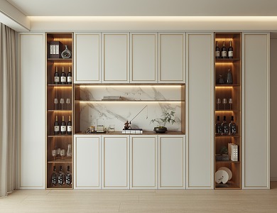 New Chinese Wine Cabinet Combination Wine Cabinet 3d model