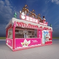 Modern Milk Tea Shop Honey Snow Ice City Container Shop 3d model