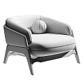 Cozy Modern Accent Chair With Plush Faux Fur Upholstery And Wooden Legs Design