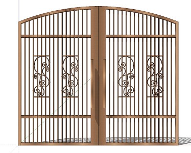 Jianou Gate Iron Door Patio Door Entrance Door 3d model