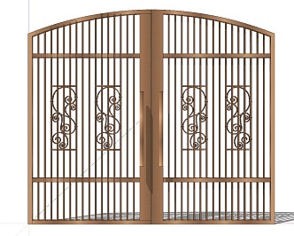 Jianou Gate Iron Door Patio Door Entrance Door 3d model