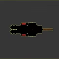 Futuristic Vintage Weapon Design With Wooden Grip Red Accent And Metal Parts