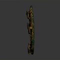 Ancient Circular Metal Sculpture With Intricate Patterns And Patinated Green Orange Hues