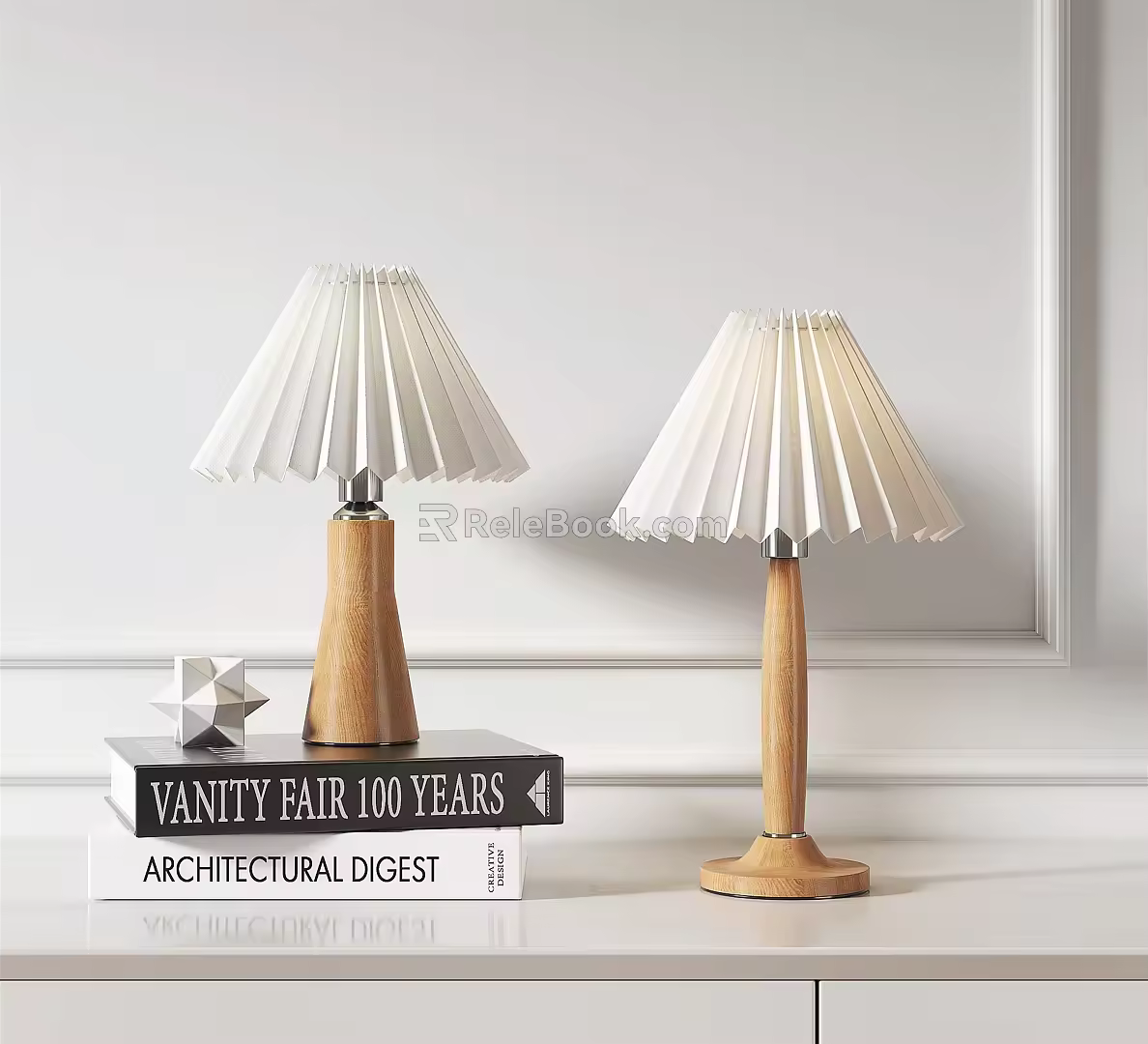 Nordic Table Lamp Solid Wood Table Lamp 3d model