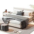 Double bed 3d model