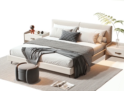 Double bed 3d model