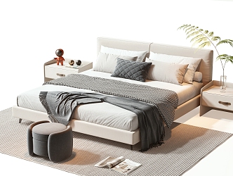 Double bed 3d model