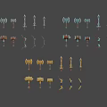 Various Fantasy Weapon Collection Featuring Axes Hammers Swords Bows And Detailed Designs