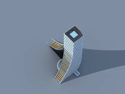 Modern Office Building Design With Glass Skylight And Unique Architectural Structure 3d model