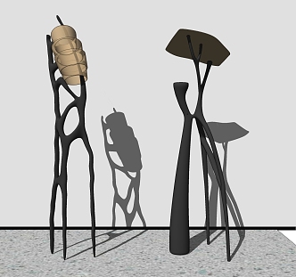 Modern special-shaped floor lamp floor lamp 3d model