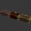 Three Wooden Storage Trunks In Brown Red And Natural Tones For Home Organization
