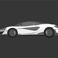 Silver Sports Car With Sleek Design Black Roof And Rear Spoiler