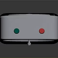 Square Kitchen Timer With Black Dial White Markings Green Red Buttons And Base 3d model