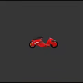 Red Motorcycle With Unique Streamlined Design Transparent Windscreen And Black Wheels 3d model