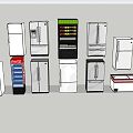 Modern Refrigerator Freezer Household Refrigerator 3d model