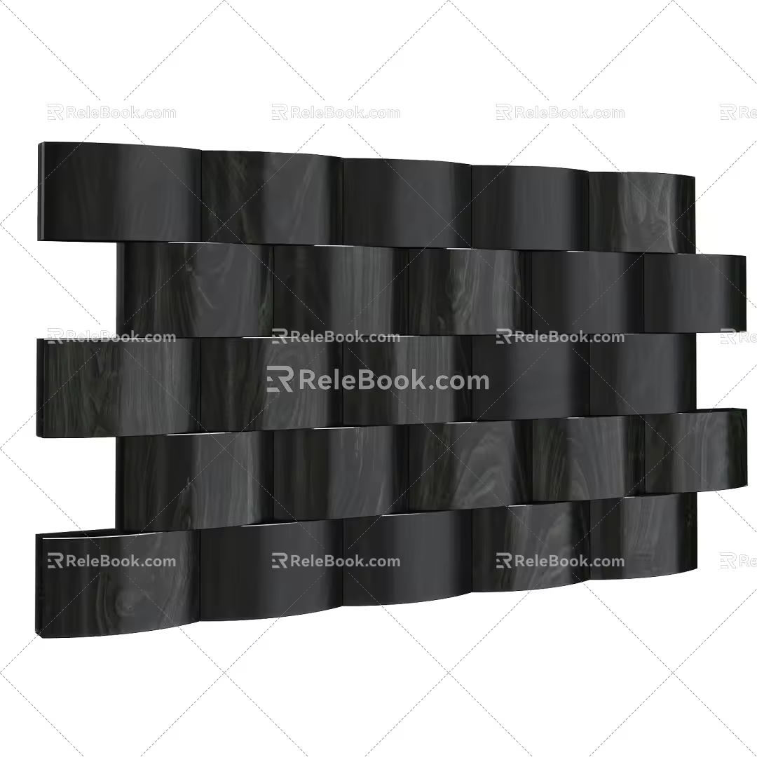 Panel wall background 18 3d model