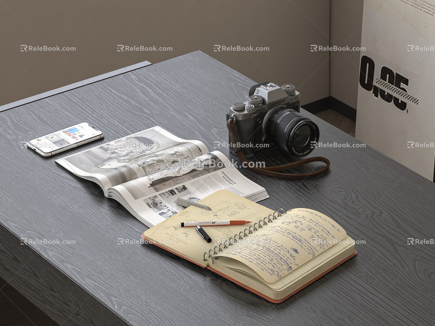 Modern Books Books Newspapers 3d model