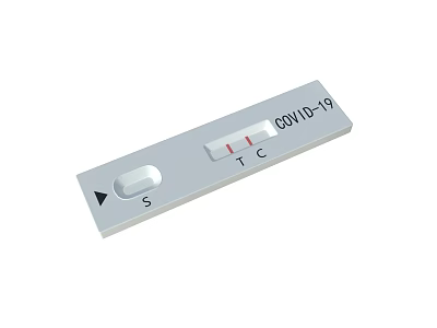 Rapid COVID-19 Test Strip Medical Device With S T C Indicators For Detection Result 3d model