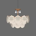 Shell pearl chandelier 3d model