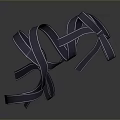 Elegant Deep Blue Intertwined Fabric Ribbons Decorative Home Living Accessory