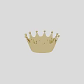 Stylish Golden Crown Shaped Ceramic Wall Decor For Home Interior Design