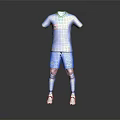 Blue Soccer Uniform Set With Jersey Shorts Socks And Team Logo Sports Equipment