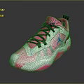Pink And White Sporty Sneakers With Black Laces Blue Logo And Mesh Design