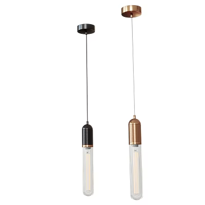 Modern Black and Brass Glass Pendant Lights with Sleek Hanging Design for Home Interior 3d model