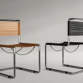 Modern Dining Chairs With Metal Frame And Leather Seats In Brown Black Modern Design