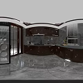 Sacred Religious Worship Area With Buddha Statue Altar Table Lotus Chandelier And Golden Ceiling
