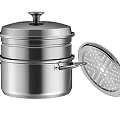 Stainless Steel Multi Tier Steamer Pot With Lid Steaming Rack And Handles