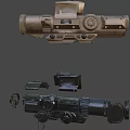 Tactical Weapon Scopes With Brown And Black Bodies And Optical Lenses For Precision Shooting