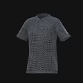 Modern Mesh Texture T shirt Design With 3D Short Sleeve Geometric Pattern Style 3d model