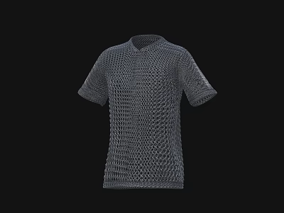 Modern Mesh Texture T shirt Design With 3D Short Sleeve Geometric Pattern Style 3d model