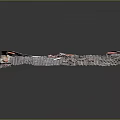 Weathered Corrugated Metal Sheet With Rusted Red Patches And Damaged Texture