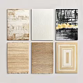 Square Rugs Featuring Various Designs Textures and Natural Tones 3d model