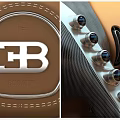 Bugatti Car Interior Featuring Control Knobs And Brand Logo Design 3d model