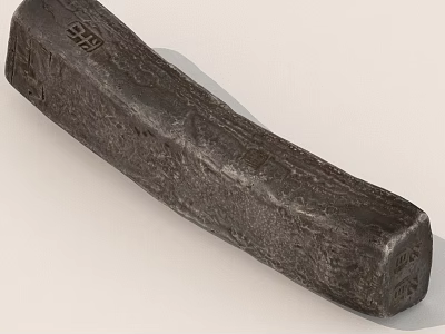 Ancient Long Carved Black Artifact With Intricate Engraved Patterns And Texture 3d model