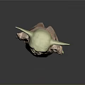 Cute Game and Movie Character with Big Ears Large Eyes and Brown Robe