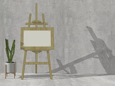 Modern easel small fresh studio easel 3d model