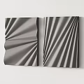 Modern Textured Wall Decor With Fan Shaped Patterns For Home Interior Design