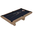 Stylish Natural Solid Wood Pool Table With Cue Sticks And Full Set Of Colorful Balls