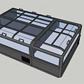 Commercial Glass Top Freezer with Multiple Compartments Transparent Display and Black Design