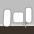 Modern mirror Full-length mirror 3d model