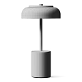 Sleek Modern Table Lamp With Transparent Lampshade And Golden Base Design