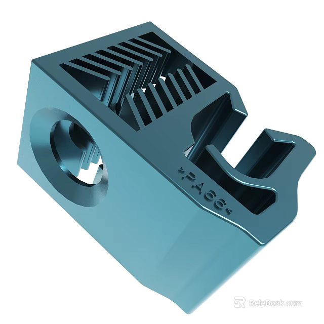 Precision Industrial Metal Component With Geometric Design Holes And Engraved Numbers 3d model 
