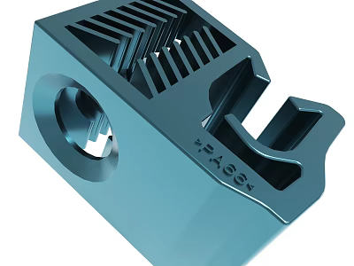 Precision Industrial Metal Component With Geometric Design Holes And Engraved Numbers 3d model