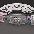 Sleek Modern Women Clothing Store Exterior With Large Glass Display Windows And Fashion Mannequins